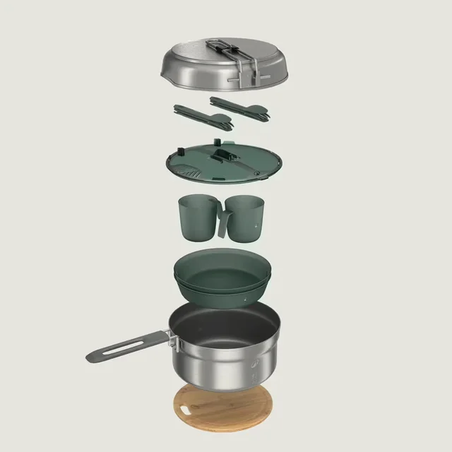 QUECHUA Kochset 500 · 15-teilig für 2